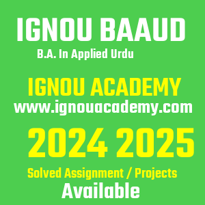IGNOU BAAUD SOLVED ASSIGNMENT 2024 2025